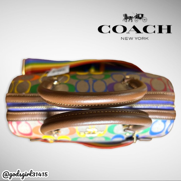 SOLD-AUTHENTICATED NWTCoach 3-pc Rainbow Signature Set Rowan, Nolita, Charm $626 - Picture 13 of 16